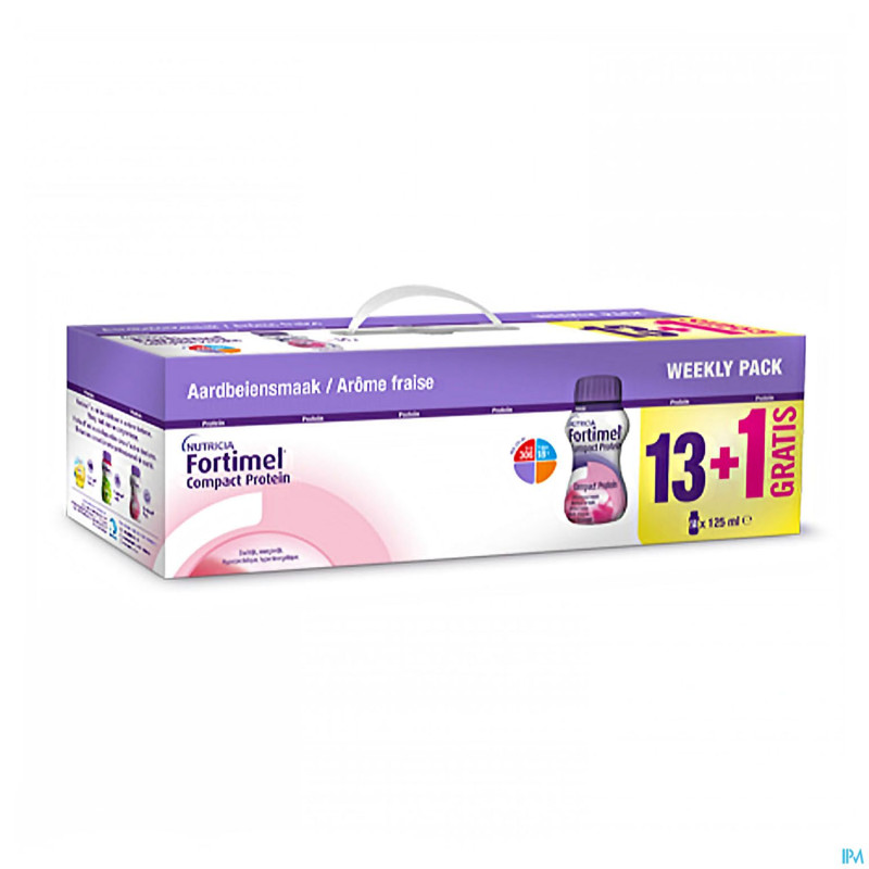 Fortimel compact protein week pack fraise 14x125ml