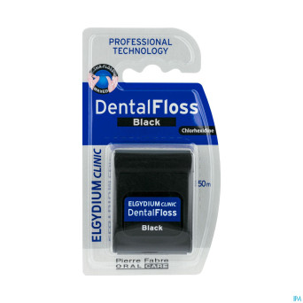 Elgydium clinic dental floss black 50m