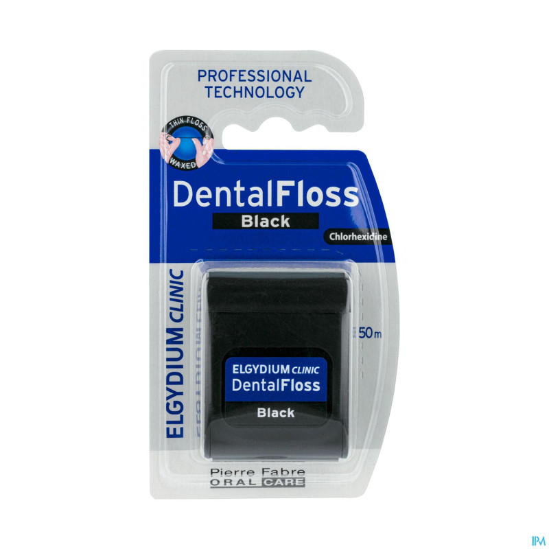 Elgydium clinic dental floss black 50m