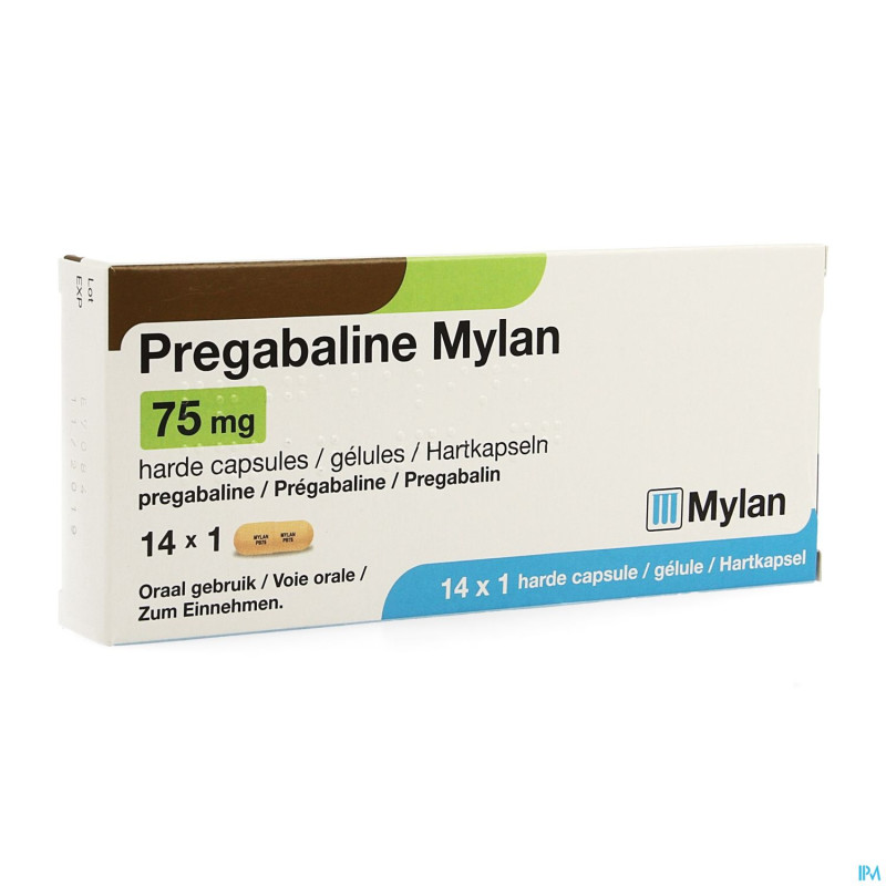 Pregabaline mylan caps  14 x  75mg