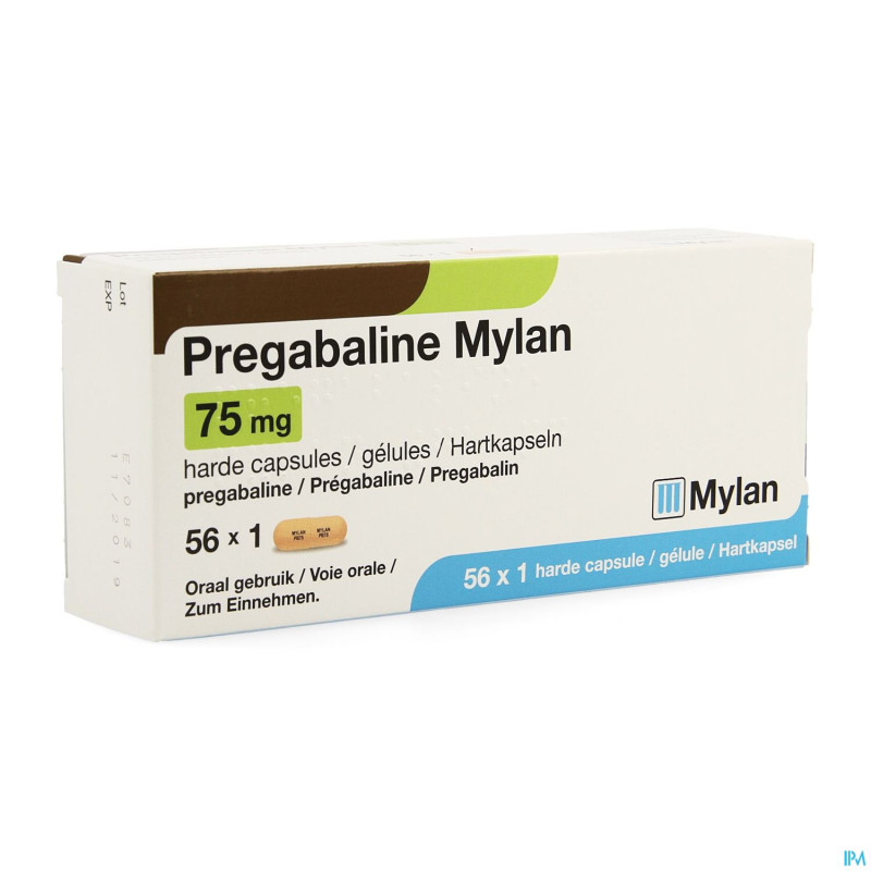 Pregabaline mylan caps  56 x  75mg