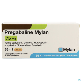 Pregabaline mylan caps  56 x  75mg