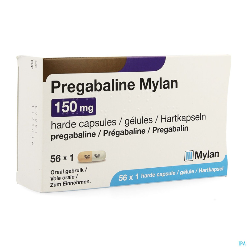 Pregabaline mylan caps  56 x 150mg