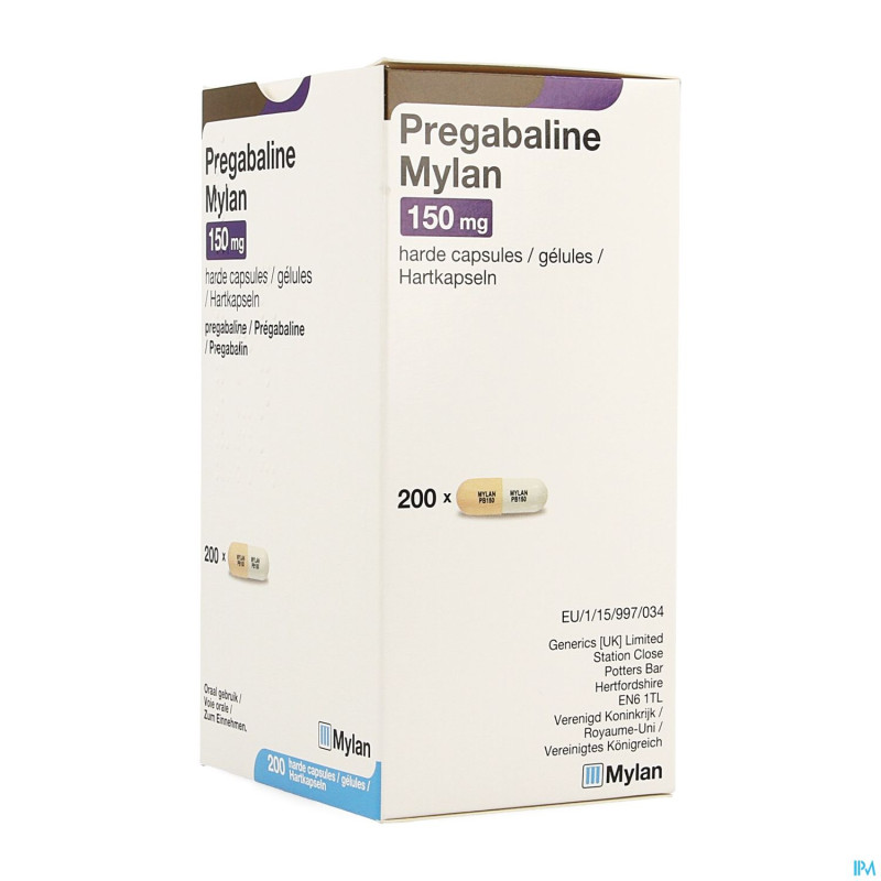 Pregabaline mylan caps 200 x 150mg