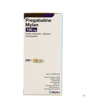 Pregabaline mylan caps 200 x 150mg