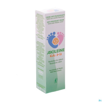 Akileine kids 3-12 creme a/transpirante tube  50ml