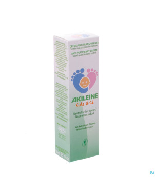 Akileine kids 3-12 creme a/transpirante tube  50ml