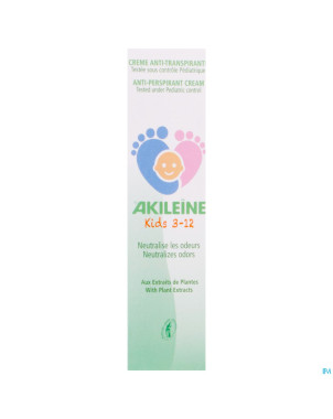 Akileine kids 3-12 creme a/transpirante tube  50ml