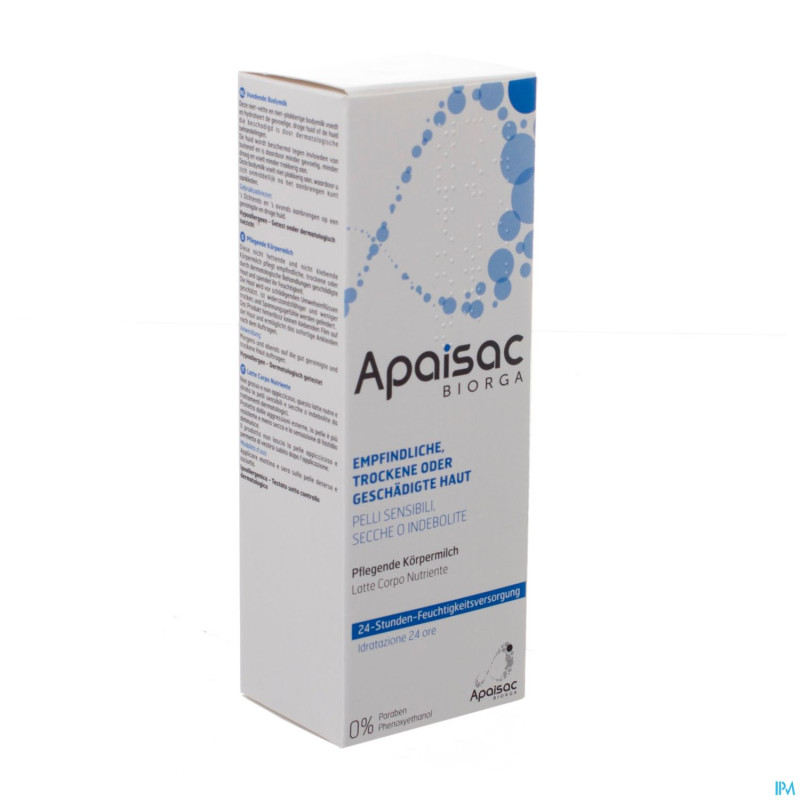 Apaisac biorga lait corps nourrissant   tube 200ml