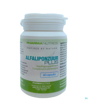 Alfa liponzuur plus v-caps 60    pharmanutrics
