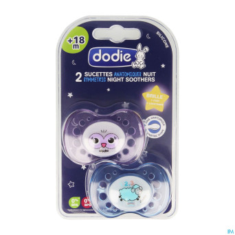 Dodie sucette anatomique silic. +18m nuit    2