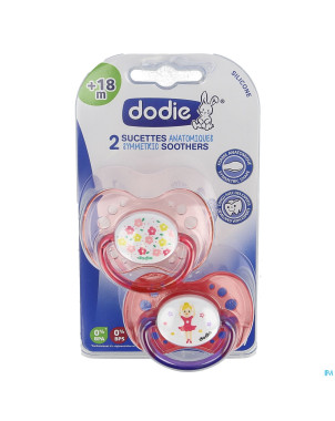 Dodie sucette anatomique silic. +18m fille  2