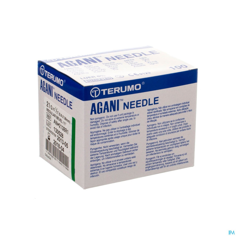 Terumo aiguille agani 21g 1 1/2 rb vert    5