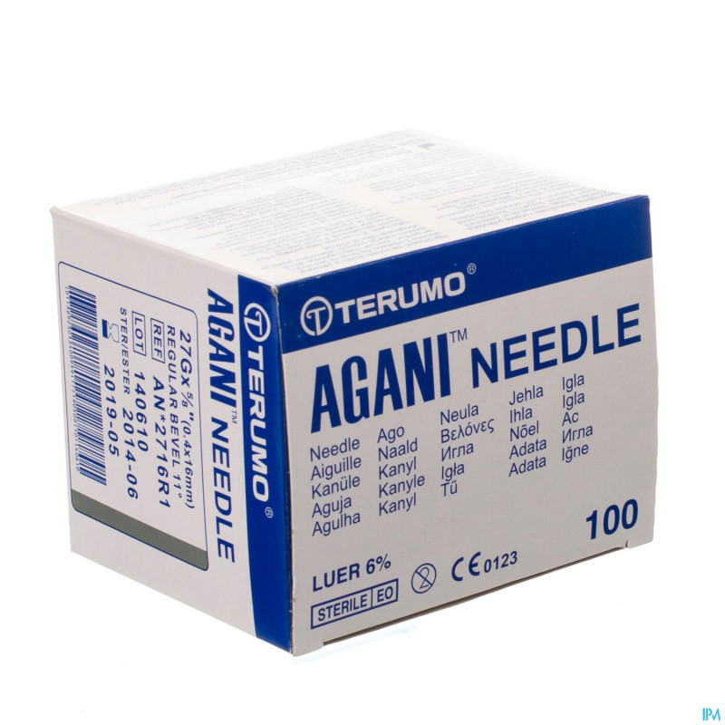 Terumo aiguille agani 22g 1 1/4 rb noir    5