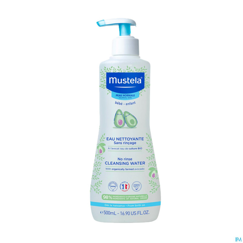 Mustela pn eau nettoyante s/rincage 500ml
