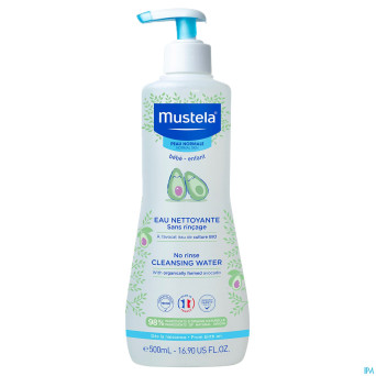 Mustela pn eau nettoyante s/rincage 500ml