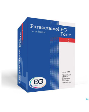 Paracetamol eg forte 1g comp pell 100x1000mg pot