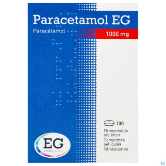 Paracetamol eg forte 1g comp pell 100x1000mg pot