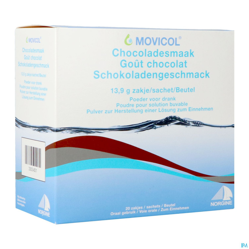Movicol impexeco chocolat pdr   sach  20x13,9g pip