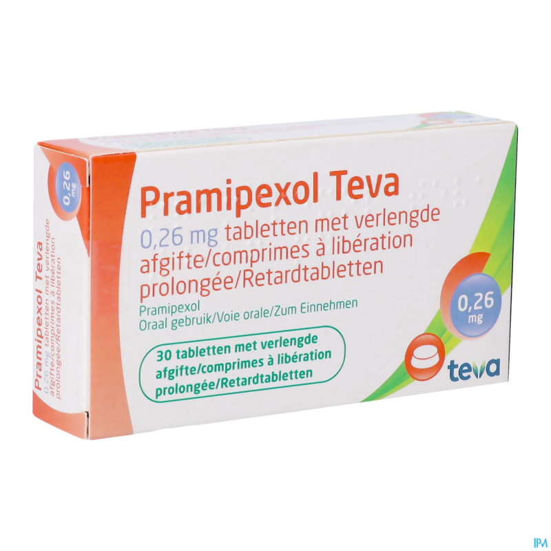 Pramipexol teva 0,26mg liber.prol comp  30