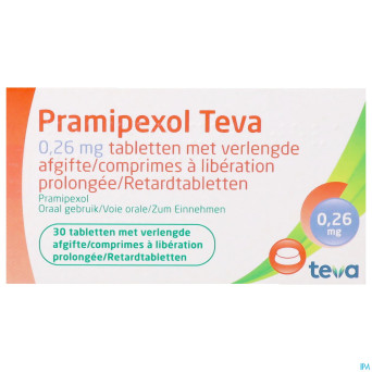 Pramipexol teva 0,26mg liber.prol comp  30