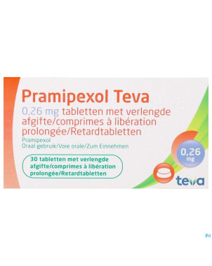 Pramipexol teva 0,26mg liber.prol comp  30