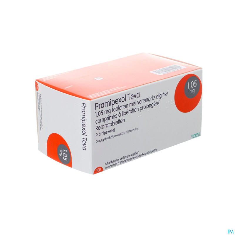 Pramipexol teva 1,05mg liber.prol comp 100