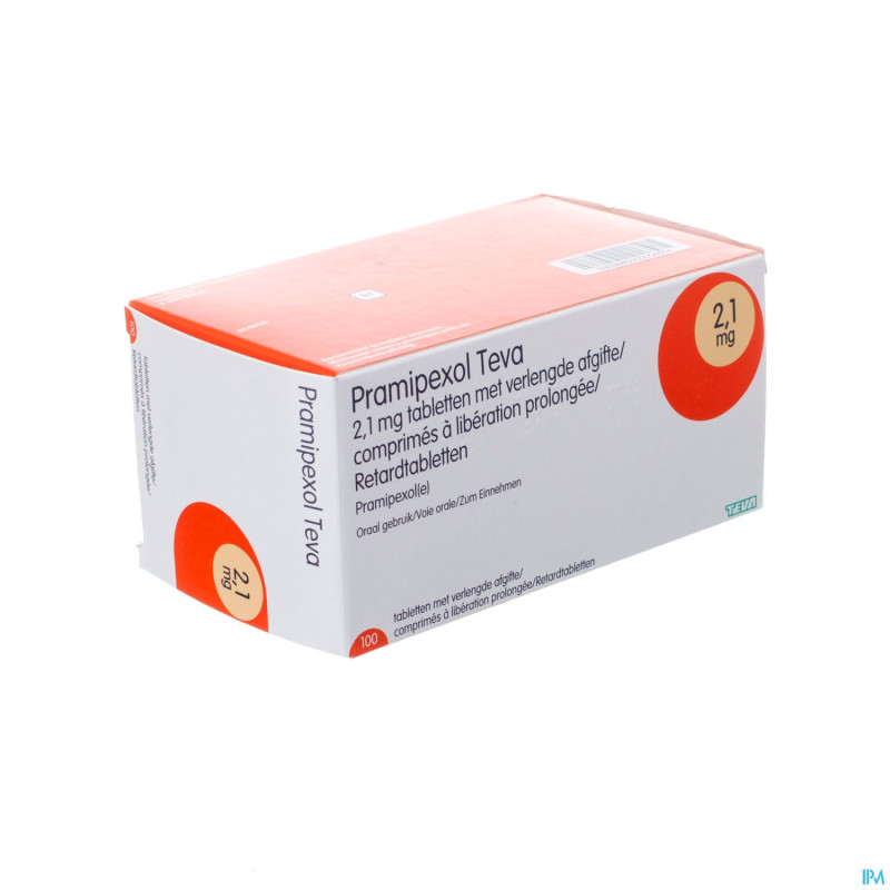 Pramipexol teva 2,10mg liber.prol comp 100