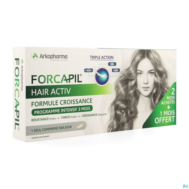 Forcapil hair activ    comp 3x30 promo 3 mois