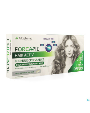 Forcapil hair activ    comp 3x30 promo 3 mois