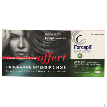 Forcapil hair activ    comp 3x30 promo 3 mois