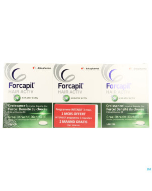 Forcapil hair activ    comp 3x30 promo 3 mois