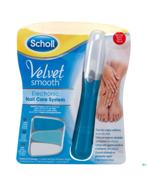 Scholl velvet smooth electr. nail care system bleu