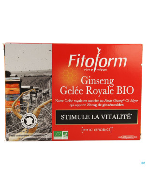 Ginseng gelee royale bio    amp  20 fitoform