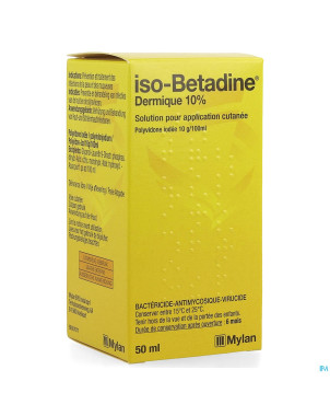 Iso betadine dermique 10% sol fl  50ml