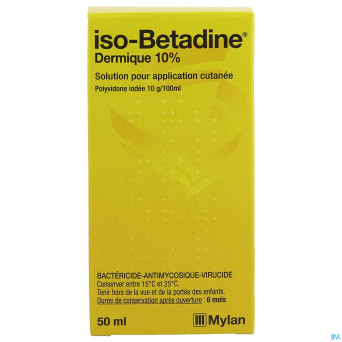 Iso betadine dermique 10% sol fl  50ml