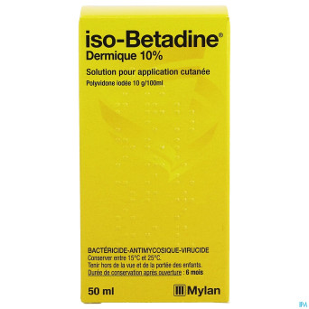 Iso betadine dermique 10% sol fl  50ml