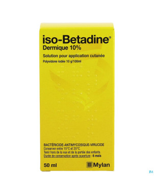 Iso betadine dermique 10% sol fl  50ml