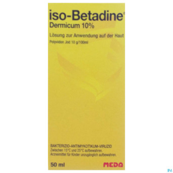 Iso betadine dermique 10% sol fl  50ml