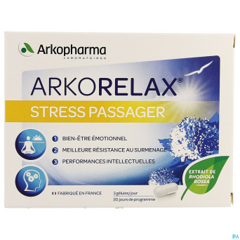 Arkorelax rhodiorelax stress blister caps  60