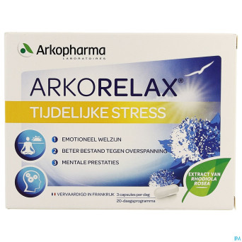 Arkorelax rhodiorelax stress blister caps  60