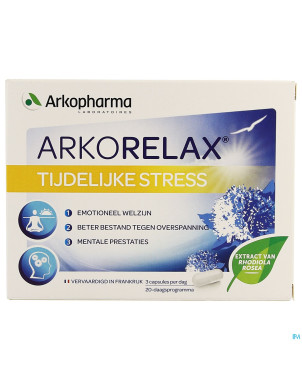 Arkorelax rhodiorelax stress blister caps  60