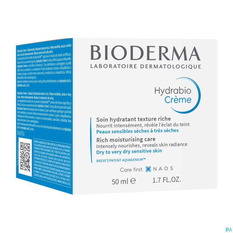 Bioderma hydrabio soin creme hydratant riche  50ml