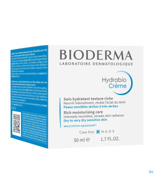 Bioderma hydrabio soin creme hydratant riche  50ml