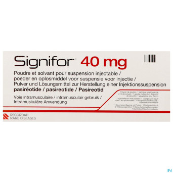Signifor 40mg pdr+solv pr susp inj 1fl+ser prerem.