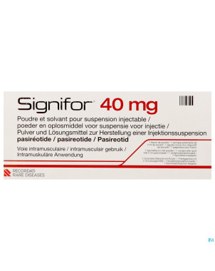 Signifor 40mg pdr+solv pr susp inj 1fl+ser prerem.