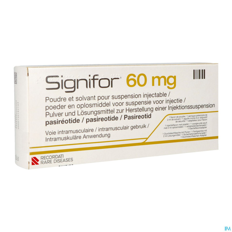 Signifor 60mg pdr+solv pr susp inj 1fl+ser prerem.