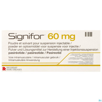 Signifor 60mg pdr+solv pr susp inj 1fl+ser prerem.