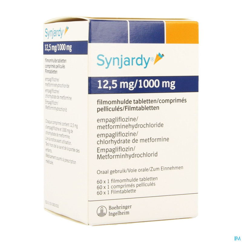 Synjardy 12,5mg/1000mg comp pell  60 x 1 ud
