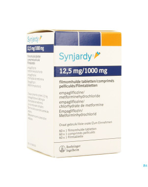 Synjardy 12,5mg/1000mg comp pell  60 x 1 ud
